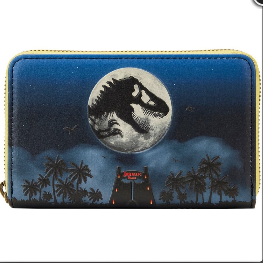 🍁Loungefly Jurassic Park 30Th Anniversary Dino Moon Zip Around Wallet